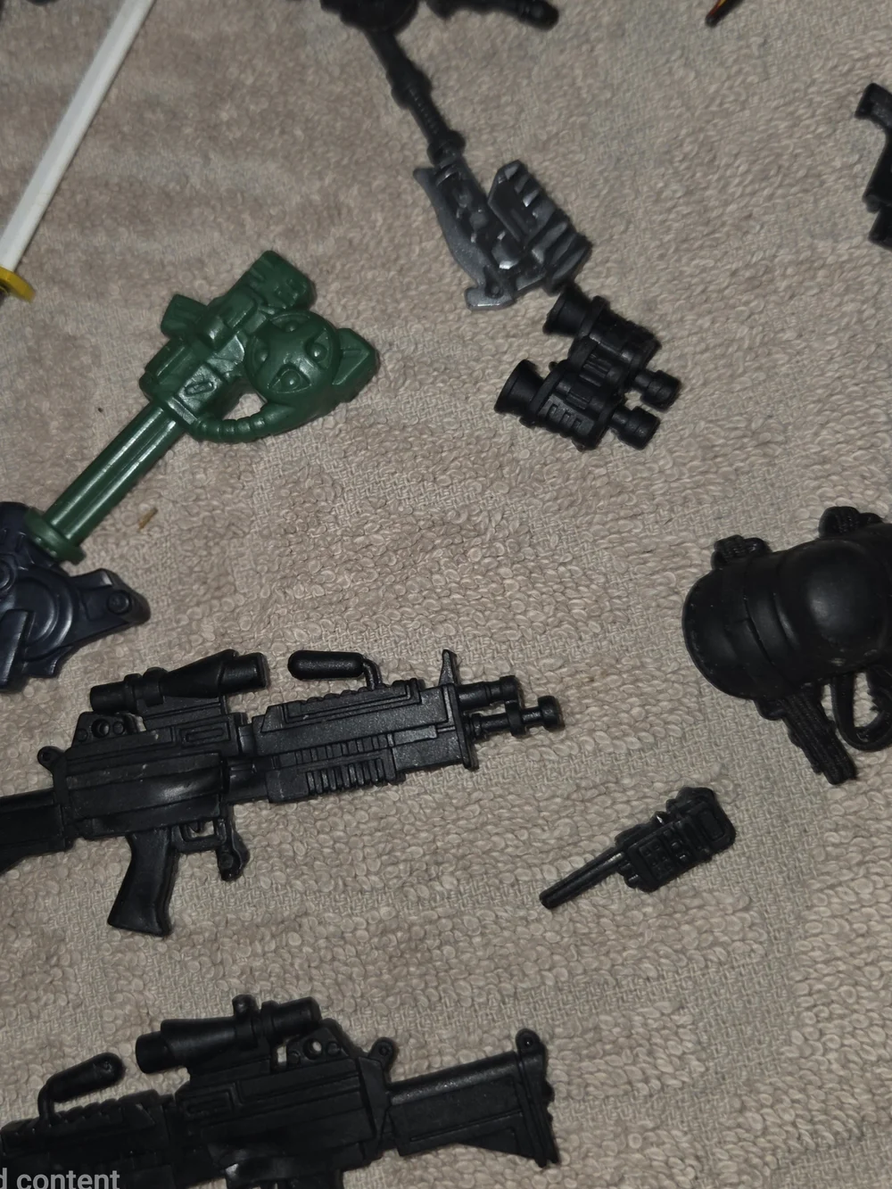 Huge lot of action figure weapons all kinds this is a dream lot for kids